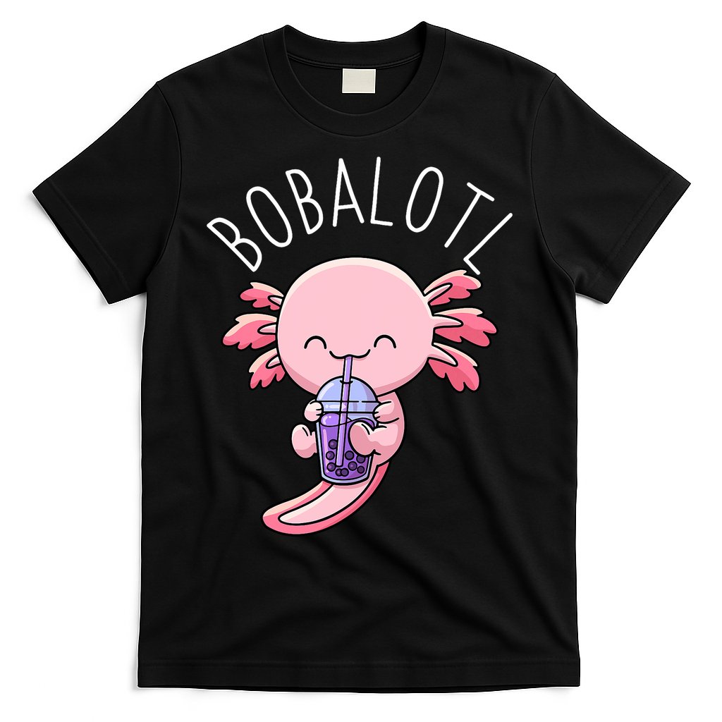 Bobalotl Axolotl Boba Tea Bubble Milk T-Shirt