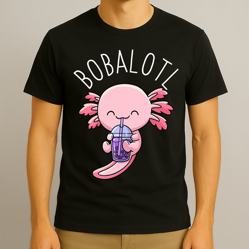 Bobalotl Axolotl Boba Tea Bubble Milk T-Shirt