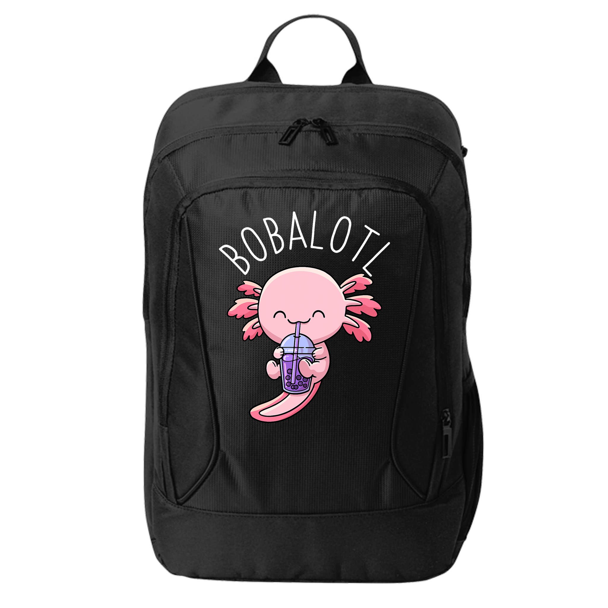 Bobalotl Axolotl Boba Tea Bubble Milk City Backpack