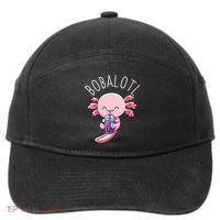 Bobalotl Axolotl Boba Tea Bubble Milk 7-Panel Snapback Hat