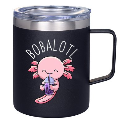 Bobalotl Axolotl Boba Tea Bubble Milk 12oz Stainless Steel Coffee Mug