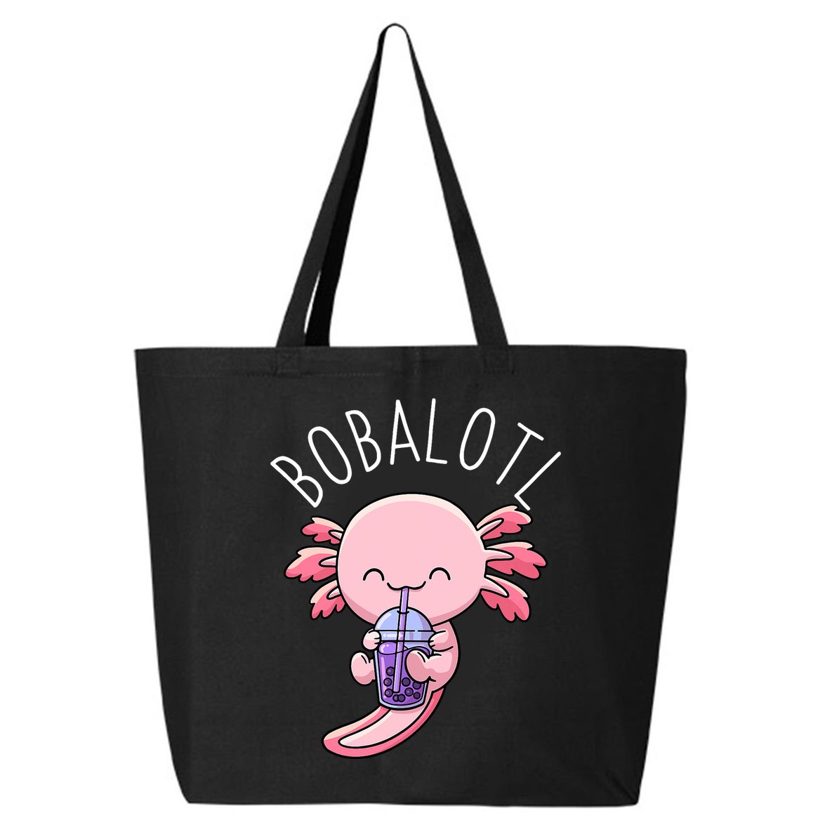 Bobalotl Axolotl Boba Tea Bubble Milk 25L Jumbo Tote