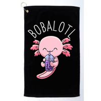 Bobalotl Axolotl Boba Tea Bubble Milk Golf Towel
