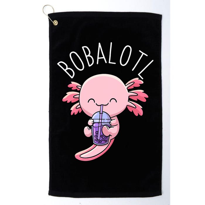 Bobalotl Axolotl Boba Tea Bubble Milk Golf Towel