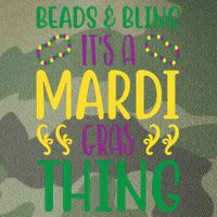 Beads And Bling It's A Mardi Gras Thing Legacy Tie Dye Trucker Hat