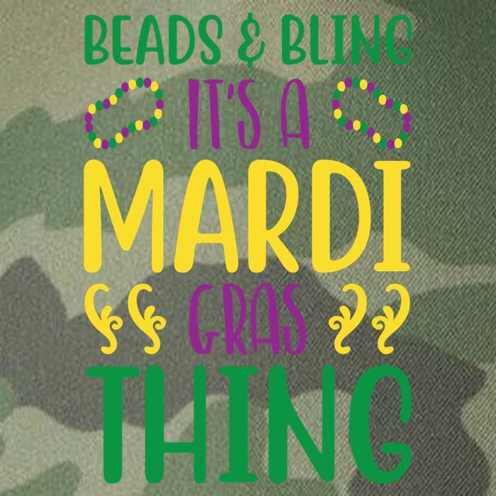 Beads And Bling It's A Mardi Gras Thing Legacy Tie Dye Trucker Hat