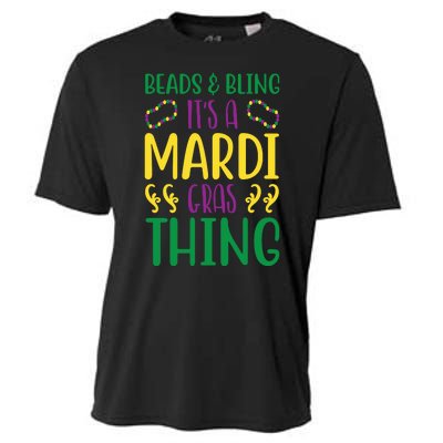 Beads And Bling It's A Mardi Gras Thing Cooling Performance Crew T-Shirt