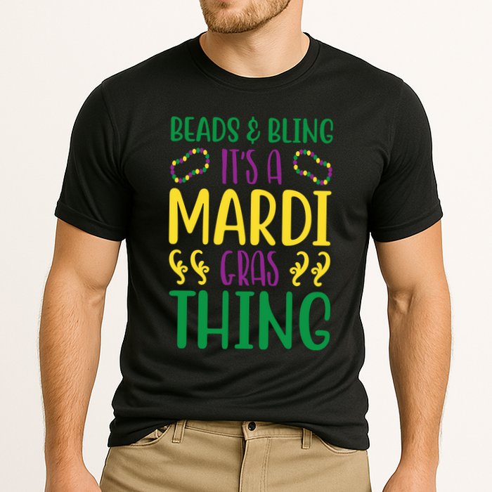 Beads And Bling It's A Mardi Gras Thing Performance Shirt