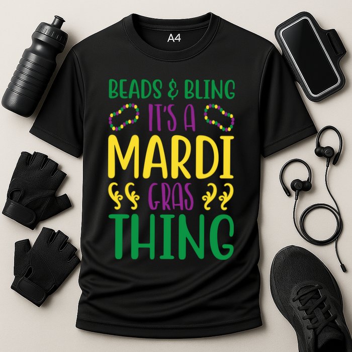 Beads And Bling It's A Mardi Gras Thing Performance Shirt