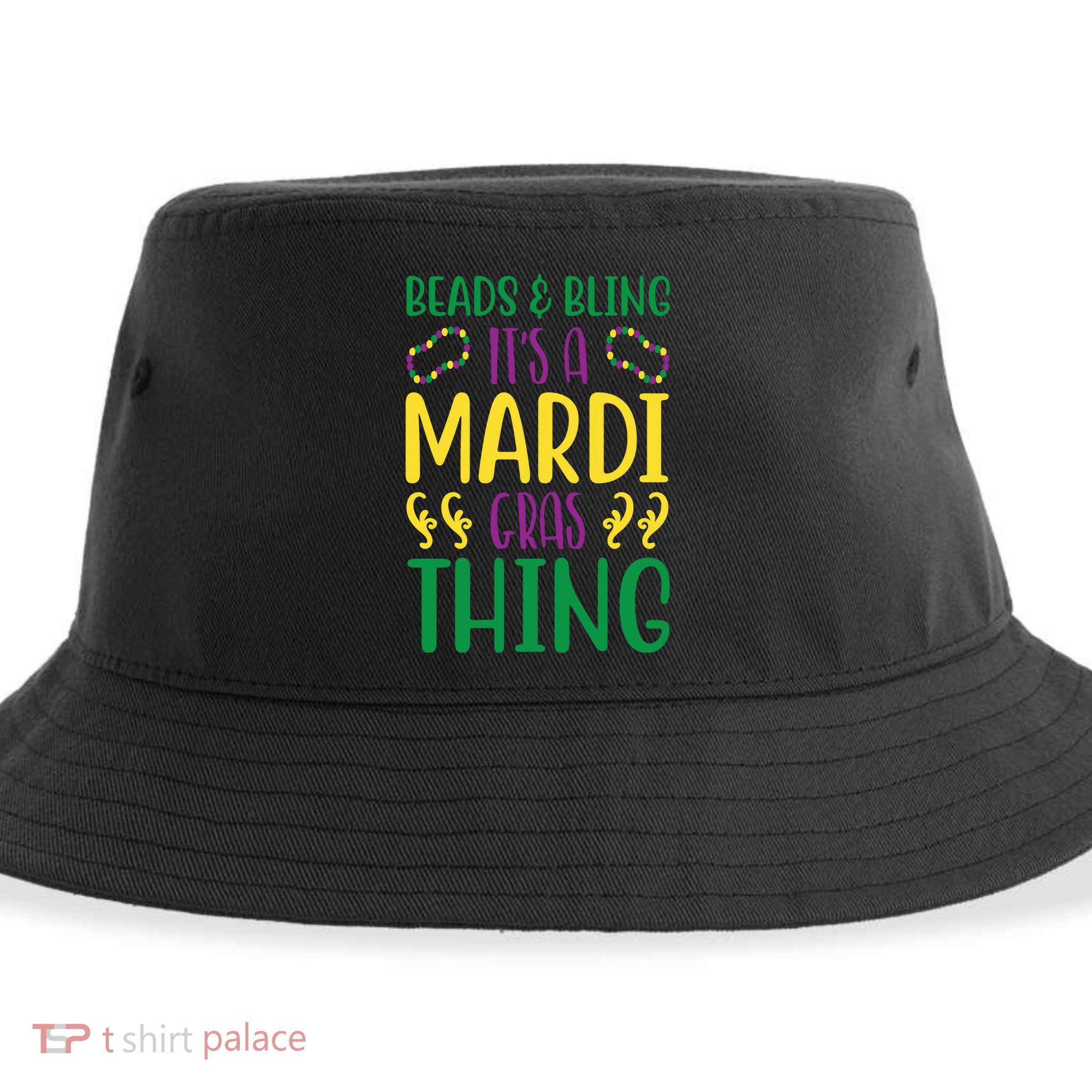 Beads And Bling It's A Mardi Gras Thing Sustainable Bucket Hat