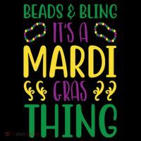 Beads And Bling It's A Mardi Gras Thing Drawstring Bag