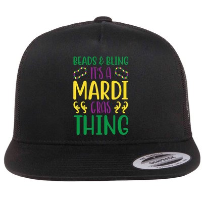 Beads And Bling It's A Mardi Gras Thing Flatbill Hat