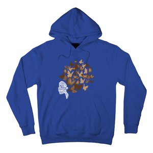 Black Afro Butterfly Cool Black History Month Gift Cool Gift Hoodie