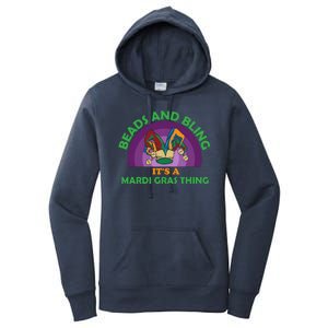 Beads And Bling It's A Mardi Gras Thing Women's Pullover Hoodie