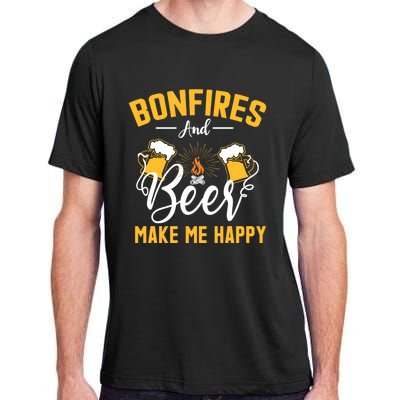 Bonfires And Beer Make Me Happy Funny Camping Gift Funny Gift Adult ChromaSoft Performance T-Shirt