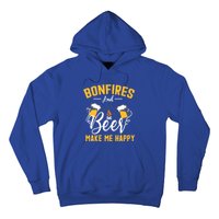 Bonfires And Beer Make Me Happy Funny Camping Gift Funny Gift Hoodie