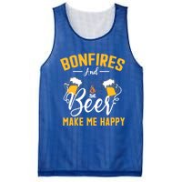 Bonfires And Beer Make Me Happy Funny Camping Gift Funny Gift Mesh Reversible Basketball Jersey Tank