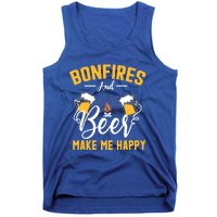 Bonfires And Beer Make Me Happy Funny Camping Gift Funny Gift Tank Top