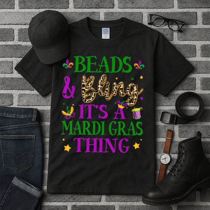 Beads And Bling It's A Mardi Gras Thing Beads And Bling Tall T-Shirt