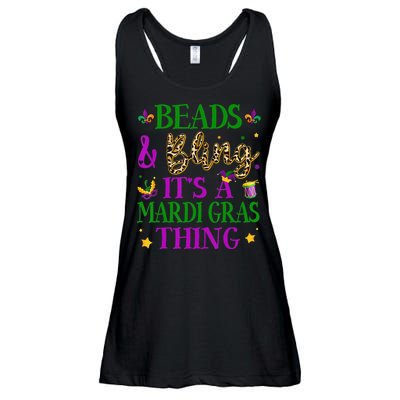 Beads And Bling It's A Mardi Gras Thing Beads And Bling Ladies Essential Flowy Tank