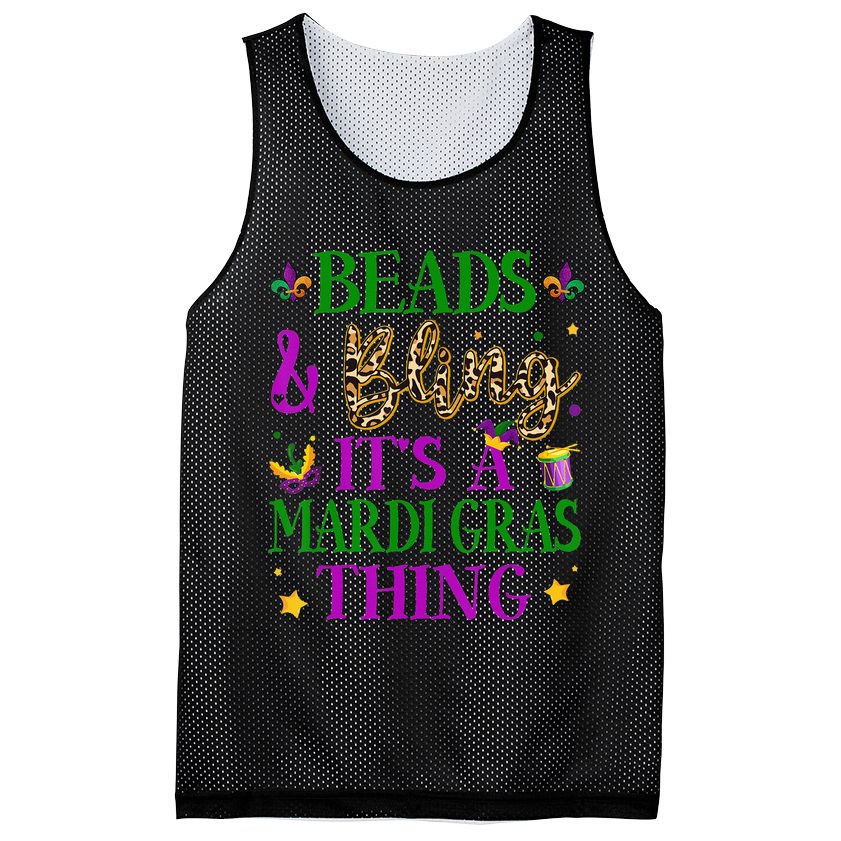 Beads And Bling It's A Mardi Gras Thing Beads And Bling Mesh Reversible Basketball Jersey Tank