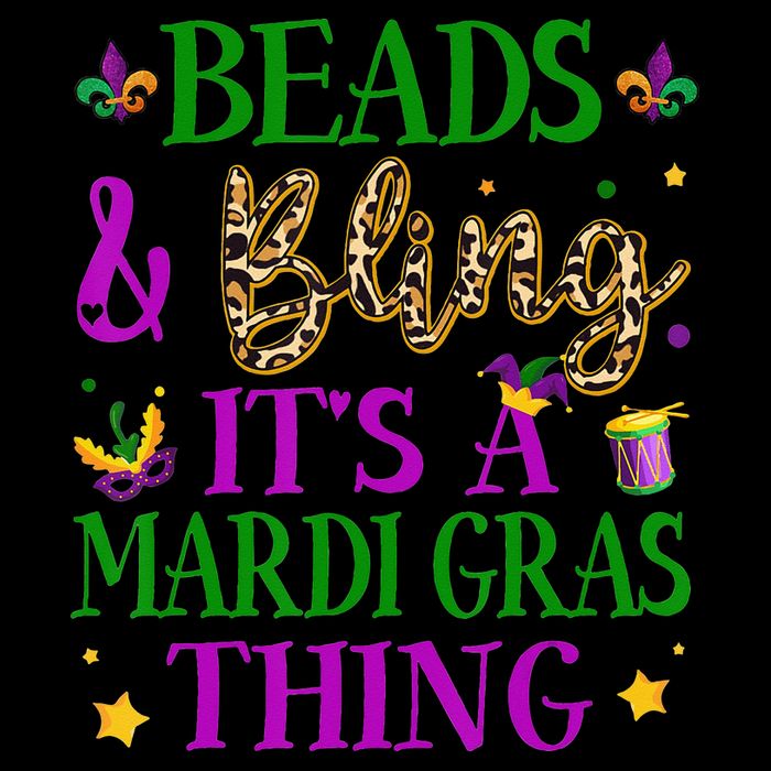 Beads And Bling It's A Mardi Gras Thing Beads And Bling Youth Performance Sprint T-Shirt