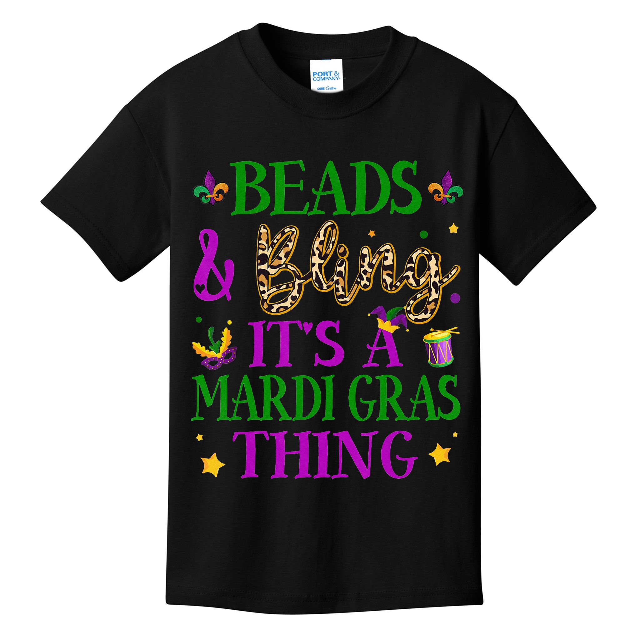 Beads And Bling It's A Mardi Gras Thing Beads And Bling Kids T-Shirt