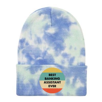 Banking Assistangift Best Banking Assistant Ever Cute Gift Tie Dye 12in Knit Beanie