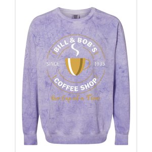 Bill And Bobs Coffee Shop AA Recovery Gift Colorblast Crewneck Sweatshirt