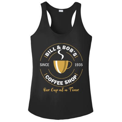 Bill And Bobs Coffee Shop AA Recovery Gift Ladies PosiCharge Competitor Racerback Tank