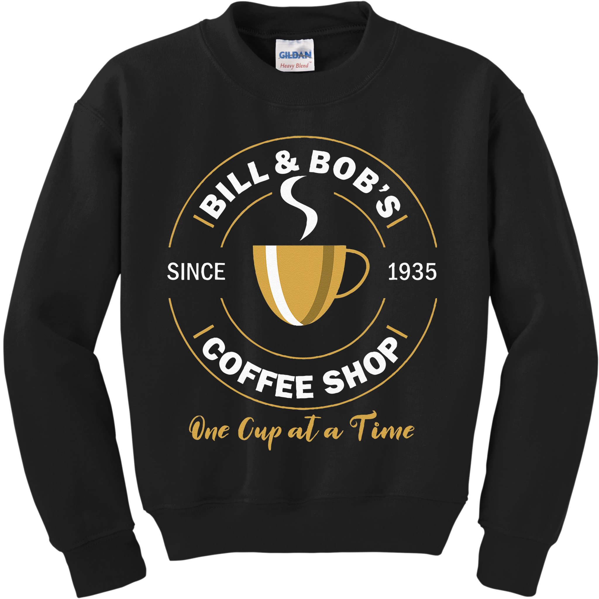 Bill And Bobs Coffee Shop AA Recovery Gift Kids Sweatshirt