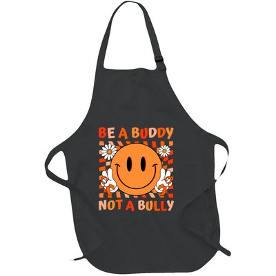 Be A Buddy Not A Bully Unity Day Anti Bullying Orange Face Full-Length Apron With Pockets
