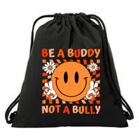 Be A Buddy Not A Bully Unity Day Anti Bullying Orange Face Drawstring Bag