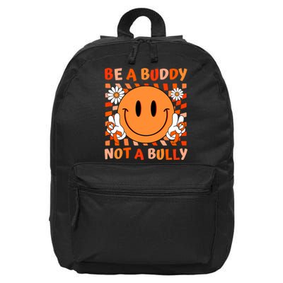 Be A Buddy Not A Bully Unity Day Anti Bullying Orange Face 16 in Basic Backpack