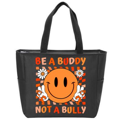 Be A Buddy Not A Bully Unity Day Anti Bullying Orange Face Zip Tote Bag