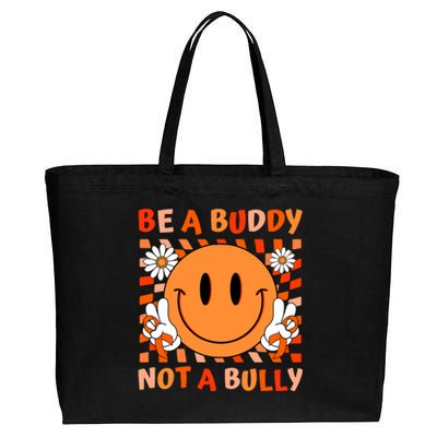 Be A Buddy Not A Bully Unity Day Anti Bullying Orange Face Cotton Canvas Jumbo Tote