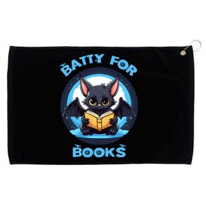 Batty About Books Lover Teacher Librarian Bookish Halloween Grommeted Golf Towel