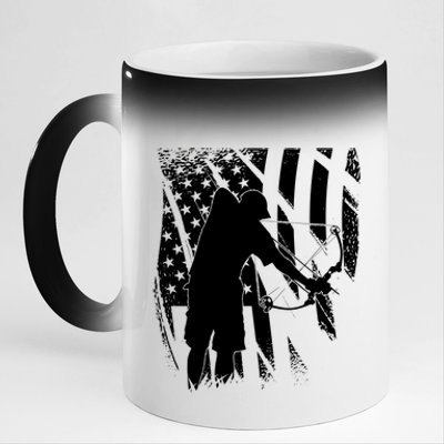 Bowfishing Americana 11oz Black Color Changing Mug