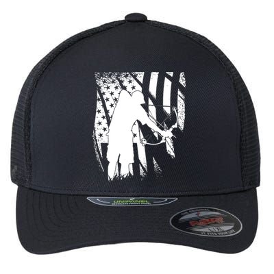 Bowfishing Americana Flexfit Unipanel Trucker Cap