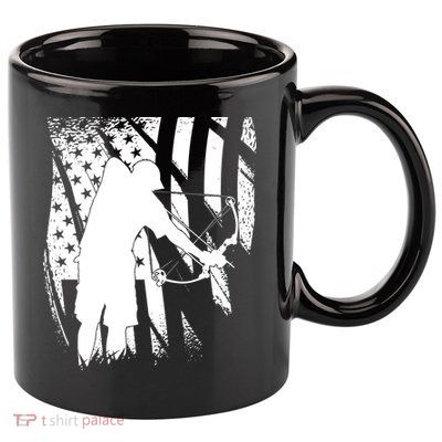 Bowfishing Americana 11oz C Handle Ceramic Mug