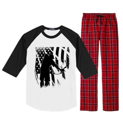 Bowfishing Americana Raglan Sleeve Pajama Set