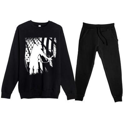 Bowfishing Americana Premium Crewneck Sweatsuit Set