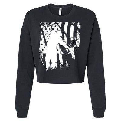 Bowfishing Americana Cropped Pullover Crew