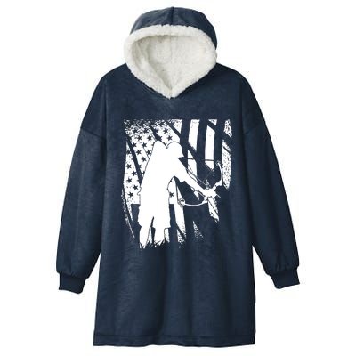 Bowfishing Americana Hooded Wearable Blanket