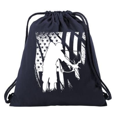 Bowfishing Americana Drawstring Bag