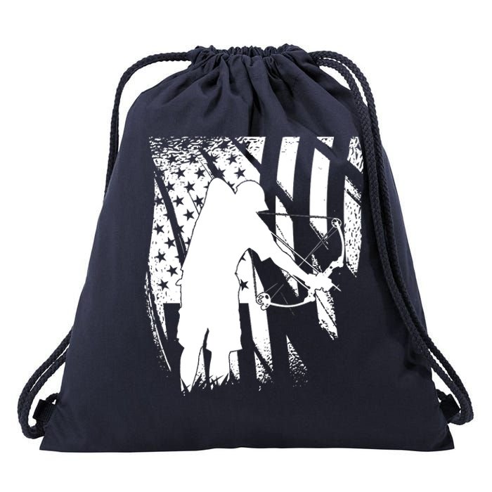 Bowfishing Americana Drawstring Bag