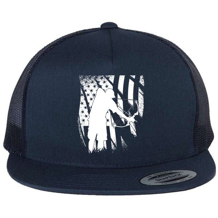 Bowfishing Americana Flat Bill Trucker Hat