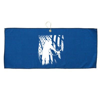 Bowfishing Americana Large Microfiber Waffle Golf Towel