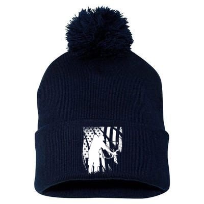 Bowfishing Americana Pom Pom 12in Knit Beanie