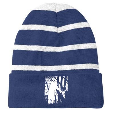 Bowfishing Americana Striped Beanie with Solid Band